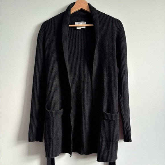 The Work Connection 100% Wool Ribbed Cardigan | Size Medium - Picture 2 of 6